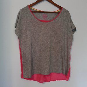 SO  Shirt Gray w/ Pink Translucent Back